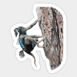 Extreme Sport Woman Climber Free Climbing Sticker